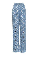 Street trendy ripped hole raw edge jeans